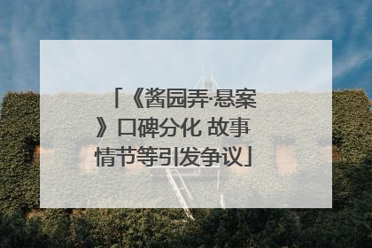 《酱园弄·悬案》口碑分化 故事情节等引发争议