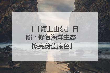 「海上山东」日照：修复海洋生态 擦亮蔚蓝底色