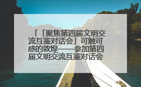 「聚焦第四届文明交流互鉴对话会」可触可感的敦煌——参加第四届文明交流互鉴对话会的外宾参观上元市集
