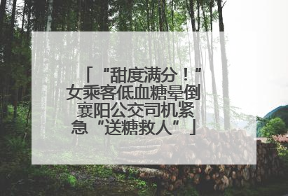 “甜度满分！”女乘客低血糖晕倒 襄阳公交司机紧急“送糖救人”