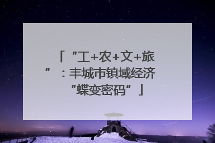 “工+农+文+旅”：丰城市镇域经济“蝶变密码”