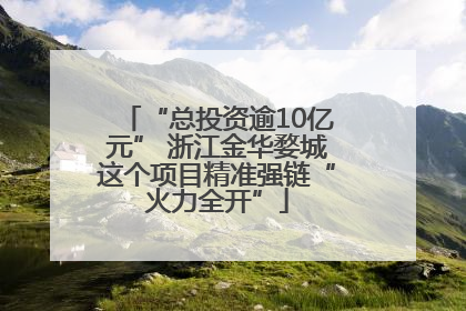 “总投资逾10亿元” 浙江金华婺城这个项目精准强链“火力全开”