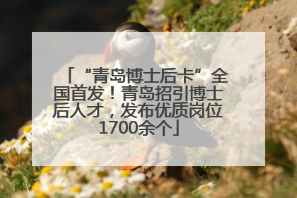 “青岛博士后卡”全国首发！青岛招引博士后人才，发布优质岗位1700余个