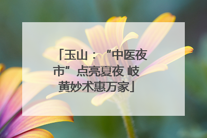 玉山：“中医夜市”点亮夏夜 岐黄妙术惠万家