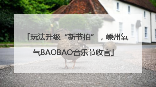 玩法升级“新节拍”，嵊州氧气BAOBAO音乐节收官