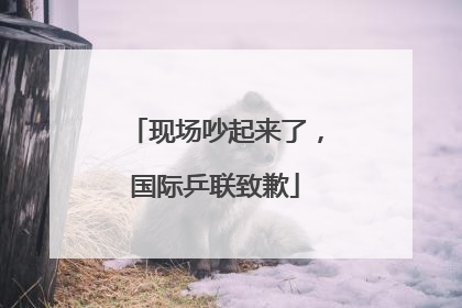 现场吵起来了，国际乒联致歉
