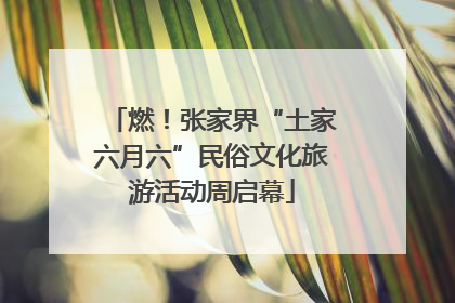 燃！张家界“土家六月六”民俗文化旅游活动周启幕