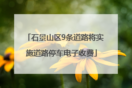石景山区9条道路将实施道路停车电子收费