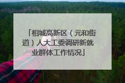 相城高新区（元和街道）人大工委调研新就业群体工作情况