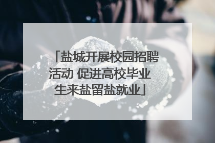 盐城开展校园招聘活动 促进高校毕业生来盐留盐就业