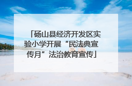 砀山县经济开发区实验小学开展“民法典宣传月”法治教育宣传