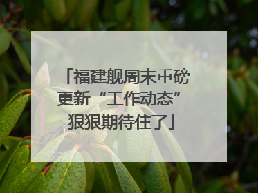 福建舰周末重磅更新“工作动态” 狠狠期待住了