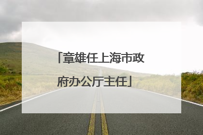 章雄任上海市政府办公厅主任