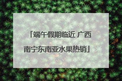 端午假期临近 广西南宁东南亚水果热销