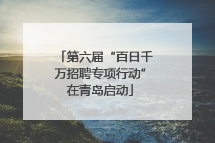 第六届“百日千万招聘专项行动”在青岛启动