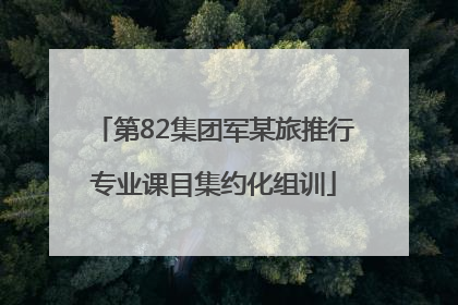 第82集团军某旅推行专业课目集约化组训