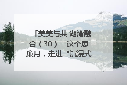 美美与共 湖湾融合（30）｜这个思廉月，走进“沉浸式”清风课堂