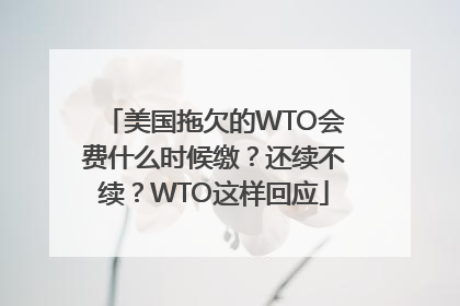 美国拖欠的WTO会费什么时候缴？还续不续？WTO这样回应