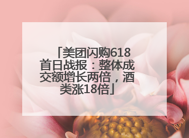 美团闪购618首日战报：整体成交额增长两倍，酒类涨18倍