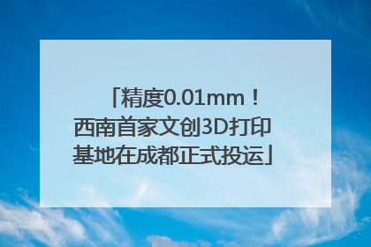 精度0.01mm！西南首家文创3D打印基地在成都正式投运