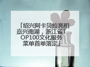 绍兴阿卡贝拉亮相嘉兴南湖，浙江省TOP100文化服务菜单首单落定