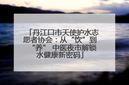 丹江口市天使护水志愿者协会：从“饮”到“养” 中医夜市解锁水健康新密码
