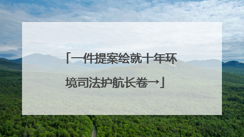一件提案绘就十年环境司法护航长卷→
