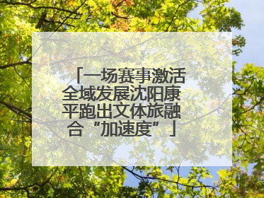 一场赛事激活全域发展沈阳康平跑出文体旅融合“加速度”
