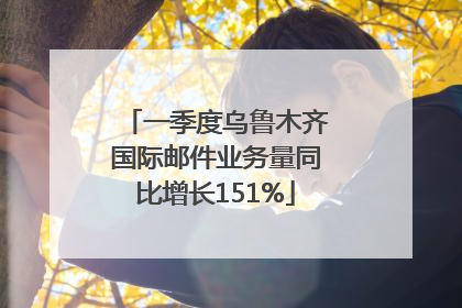 一季度乌鲁木齐国际邮件业务量同比增长151%
