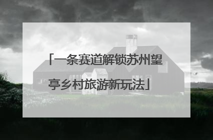 一条赛道解锁苏州望亭乡村旅游新玩法