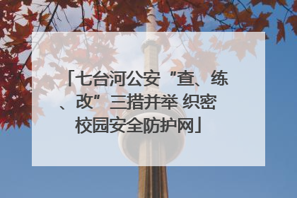 七台河公安“查、练、改”三措并举 织密校园安全防护网
