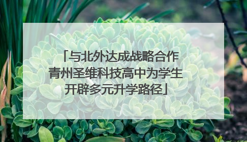 与北外达成战略合作 青州圣维科技高中为学生开辟多元升学路径
