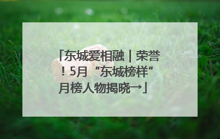 东城爱相融｜荣誉！5月“东城榜样”月榜人物揭晓→