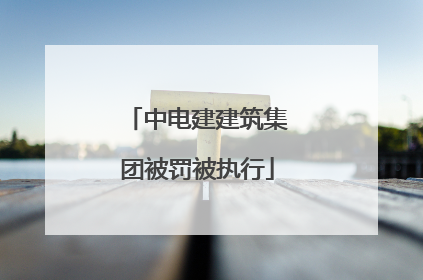 中电建建筑集团被罚被执行