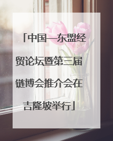 中国—东盟经贸论坛暨第三届链博会推介会在吉隆坡举行