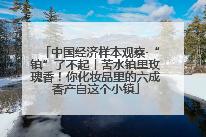 中国经济样本观察·“镇”了不起丨苦水镇里玫瑰香！你化妆品里的六成香产自这个小镇
