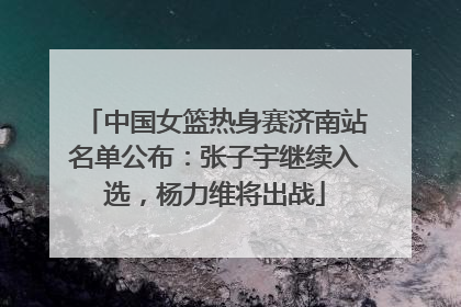 中国女篮热身赛济南站名单公布：张子宇继续入选，杨力维将出战