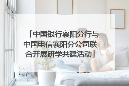 中国银行襄阳分行与中国电信襄阳分公司联合开展研学共建活动