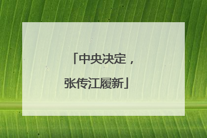 中央决定，张传江履新