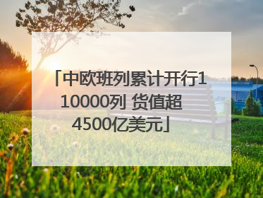 中欧班列累计开行110000列 货值超4500亿美元