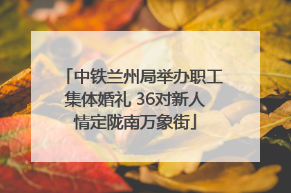 中铁兰州局举办职工集体婚礼 36对新人情定陇南万象街