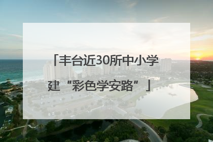 丰台近30所中小学建“彩色学安路”