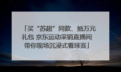 买“苏超”同款、抽万元礼包 京东运动采销直播间带你现场沉浸式看球赛