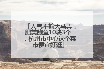 人气不输大马弄，肥美鲍鱼10块3个，杭州市中心这个菜市便宜好逛