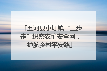 五河县小圩镇“三步走”织密农忙安全网，护航乡村平安路