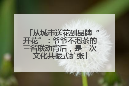 从城市送花到品牌“开花”：爷爷不泡茶的三省联动背后，是一次文化共振式扩张