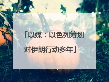 以媒：以色列筹划对伊朗行动多年