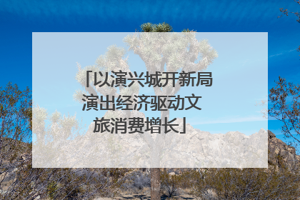 以演兴城开新局 演出经济驱动文旅消费增长