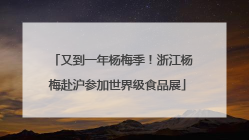 又到一年杨梅季！浙江杨梅赴沪参加世界级食品展