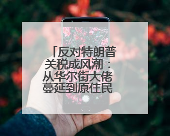 反对特朗普关税成风潮：从华尔街大佬蔓延到原住民的“合围”